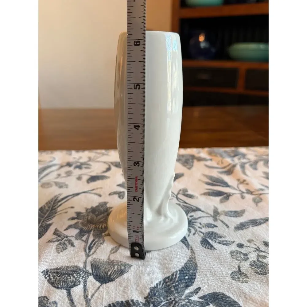 Vintage Fiesta White bud vase -ceramic flower vase HLC Fiestaware USA